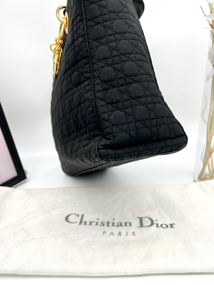 CHRISTIAN DIOR LADY DIOR CANVAS GHW